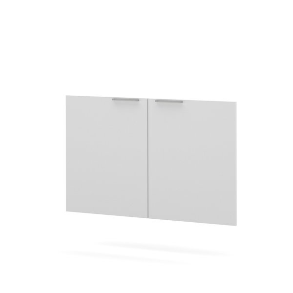 Bestar Pro-Linea 2 Door Set for Pro-Linea 36W Small Shelving Unit or 72W Credenza, White 120161-1117